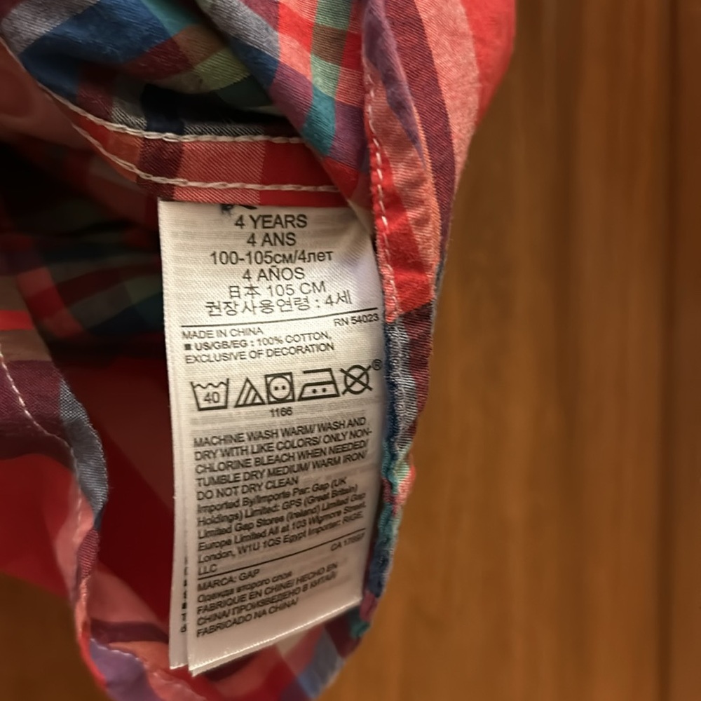 Baby gap boys plaid shirt size 4 - Picture 3 of 4